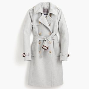 J Crew Icon Trench in Italian Wool Cashmere